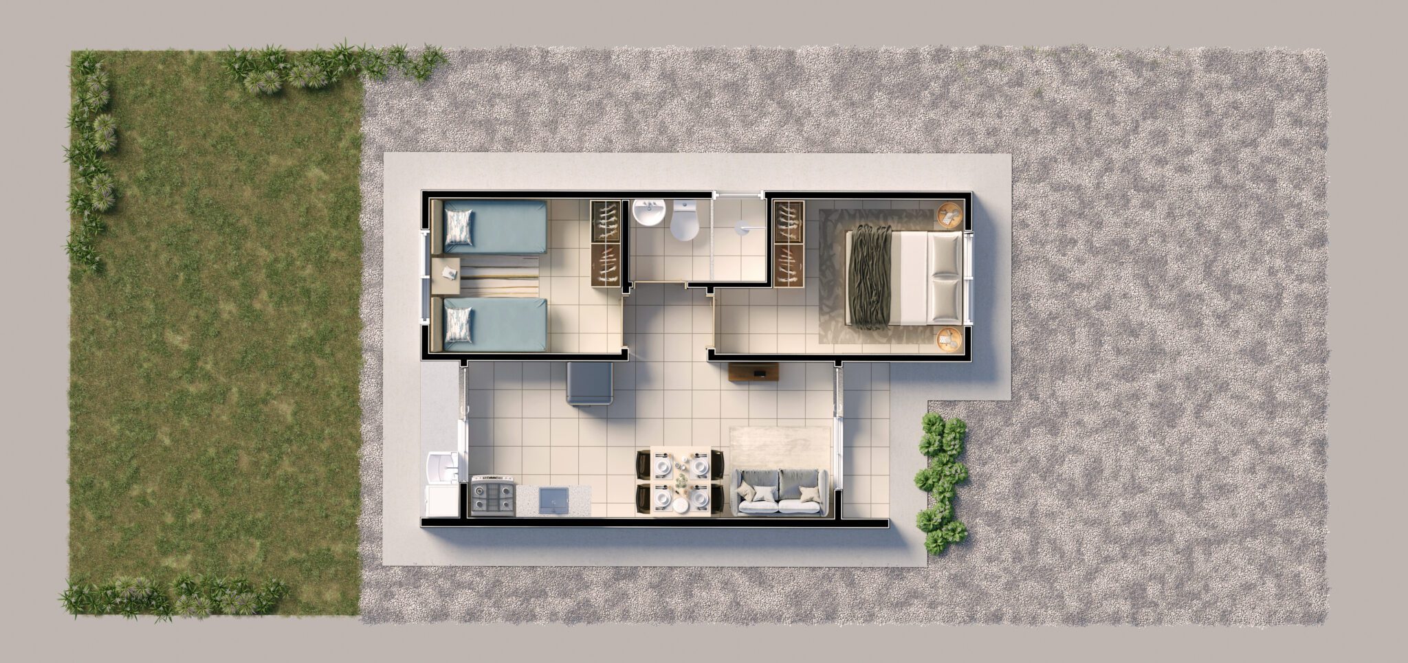 Planta Casa - Modelo 44 m²
