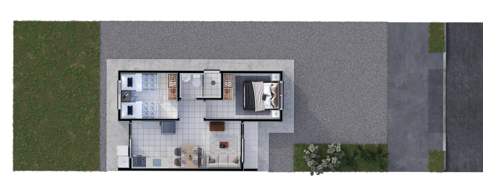 Planta Casa - Modelo 44m²