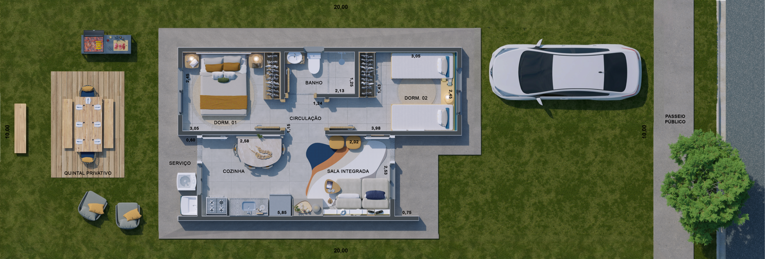 Planta 44,08m²